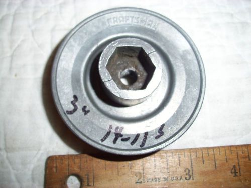 Craftsman 3&#034; diameter single pulley 5/8&#034; bore key slot with insert 3/4&#034; 6 sided? for sale