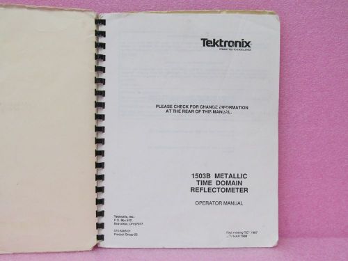 Tektronix 1503B Time Domain Reflectometer Operator Manual (Rev. 3/88)