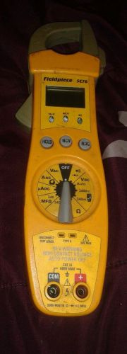 Fieldpiece SC76 HVAC R Clamp meter with temperature and capacitance **no leads**