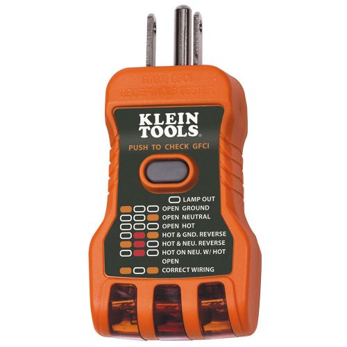 Klein tools rt600 gfci receptacle tester for sale