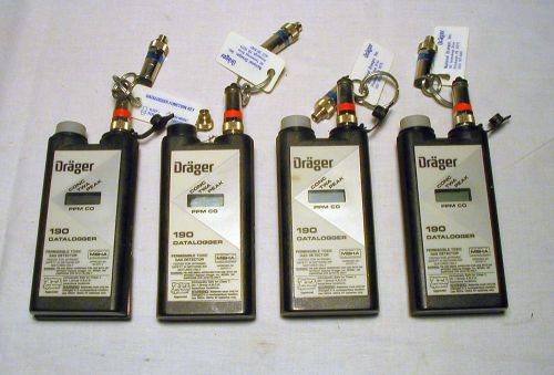 Drager 190 Datalogger, 4 pieces, each w/Function Keys and more!