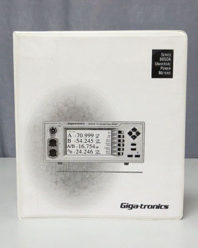 Giga-tronics Series 8650A Universal Power Meters Operation Manual