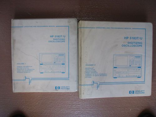 HP 5183T/U Digitizing Oscilloscope Operating/Program Guide