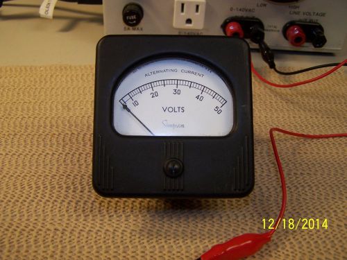 Simpson 0-50 Volts AC meter