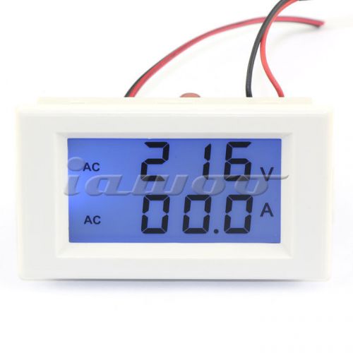Digital AC Amps Volt Ammeter LCD 100-300V/50A+Voltage Current Sensor Transformer
