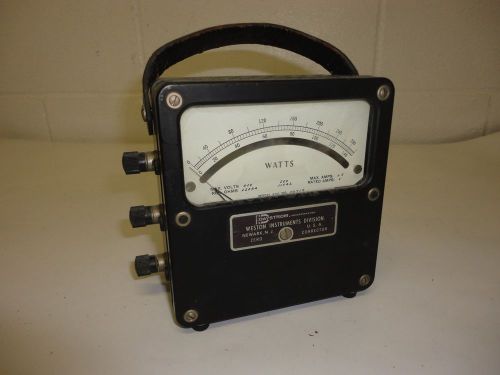 Vintage Daystrom Weston Model 432 0-280 Watts Wattmeter Power Meter Gauge