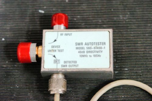 Anritsu / wiltron 560-97a50-1 10 mhz to 18 ghz, 40 db directivity swr autotester for sale