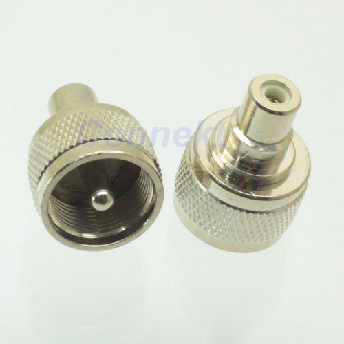 1pce PL259 UHF male plug to RCA female jack RF coaxial adapter connector