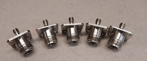 LOT OF 5 N - SMA (F/F) 4 HOLE FLANGE ADAPTERS TO 18 GHz 628