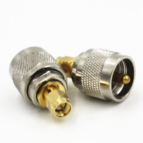 10pcs UHF male PL-259 to SMA male plug RF connector adapter