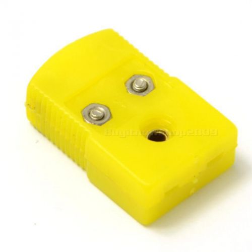 Female k type thermometer thermocouple wire cable connector yellow bywg for sale