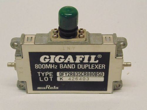 NEW MURATA GIGAFIL RF MICROWAVE 800 MHZ BAND DUPLEXER TYPE DFY2R835CR880BSD