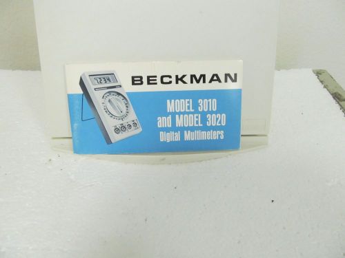 Beckman 3010, 3020 Digital Multimeters Operator&#039;s Manual w/schematic (mini book)