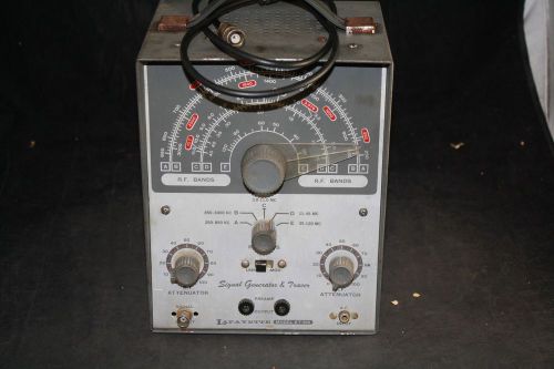 Lafayette kt-208 rf signal generator &amp; tracer 250khz-120mhz tested w/ cables for sale