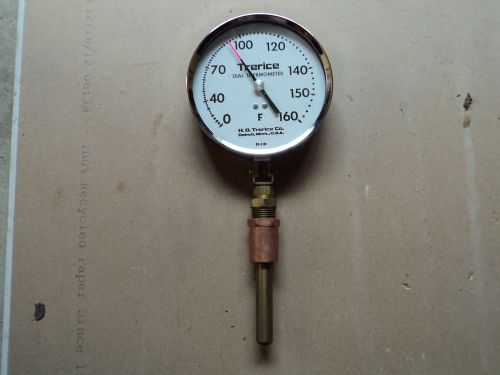 Trerice dial thermometer h. o. trerice co. 0-160f  41/2&#034; universal angle new for sale