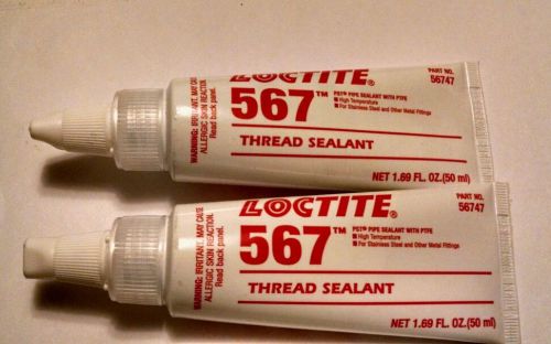 Loctite 50-ml thread sealant 567pst high temperature. sold as 2 tubes for sale