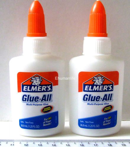 2 x elmer&#039;s glue-all multi-purpose 1.25 fl oz 36.9 ml dry strong clear safe i451 for sale
