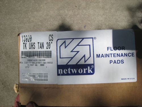 Network brand Floor Maintenance Pads 20 Inch Diameter TK  UHS  TAN Lot of 5 pads