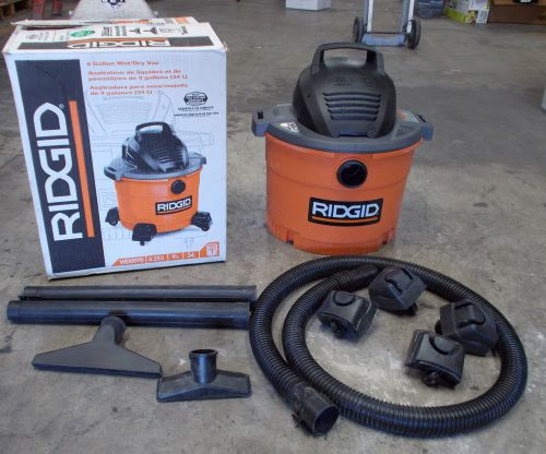 Ridgid wd0970 9 gallon 4.25hp wet / dry shop vacuum 013 for sale