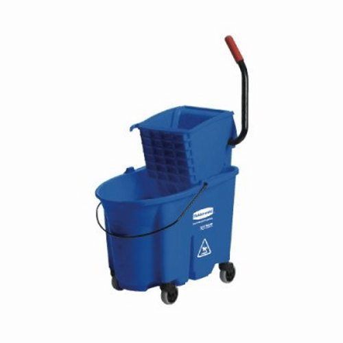 Rubbermaid wavebrake 35-qt. side press mop bucket &amp; wringer (rcp 7588-88 blu) for sale