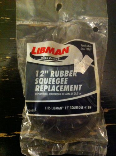 New Libman 12&#034; Rubber Squeegee Replacement - lot of 2 - fits 12&#034; #189