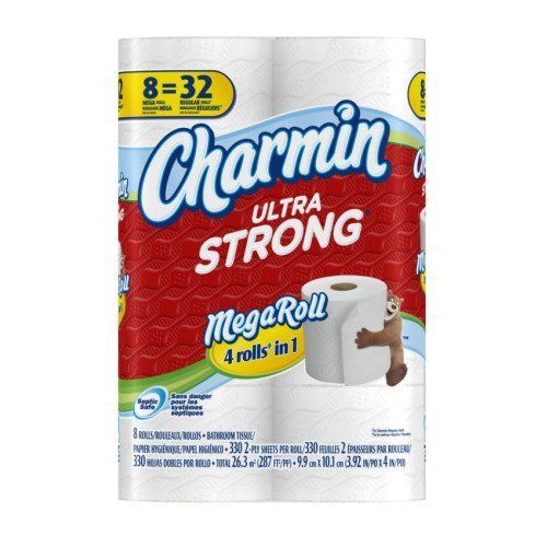 New charmin bath tissue toilet paper ultra strong 8 mega rolls for sale