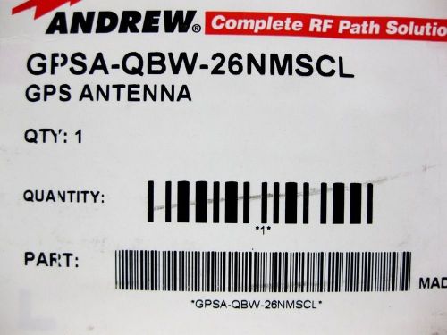 ANDREW GPS Antenna 26dB Antenna Kit GPSA-QBW-26NMSCL