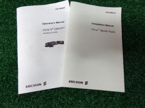 GE Ericsson EDACS Orion VHF UHF 800Mhz Operators Manual LBI-38888F LBI-38888F #E