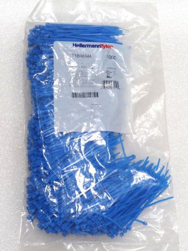 HELLERMAN TYTON T18R6M4 QTY:1622 MS3367-4-6 BLUE 4&#034; CABLE TIES TYPE 1 CLASS 1