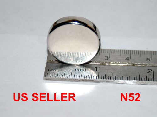 N52 Nickel Plated 1x1/4 inch Strongest Neodymium Rare-Earth Disk Magnets