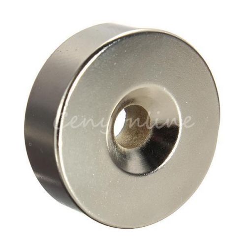 1Pc Big 6mm Hole Ring Loop Countersunk Magnet Disc Rare Earth Neodymium 30x10mm