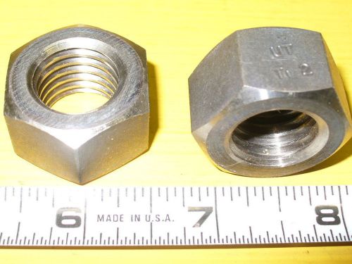 Titanium hex nut 3/4&#034; x 10 fastener  &gt;&gt; new &lt;&lt; 2 pcs. for sale