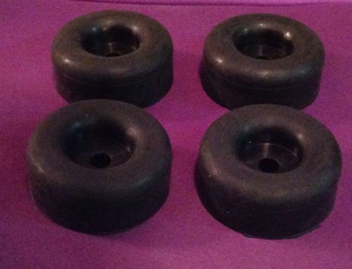 4 Very Large Rubber Bumpers 2 1/2&#034; Diameter 1&#034; Thick 3/8&#034; Washers Included