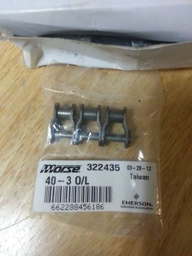 MORSE 322435 40-3 O/L STRAND RIVETED ROLLER CHAIN LINKS, LOT OF 7
