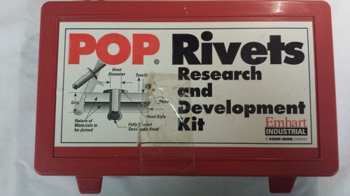 Pop rivets emhart research and development kit - assorted rivet sizes (red box) for sale