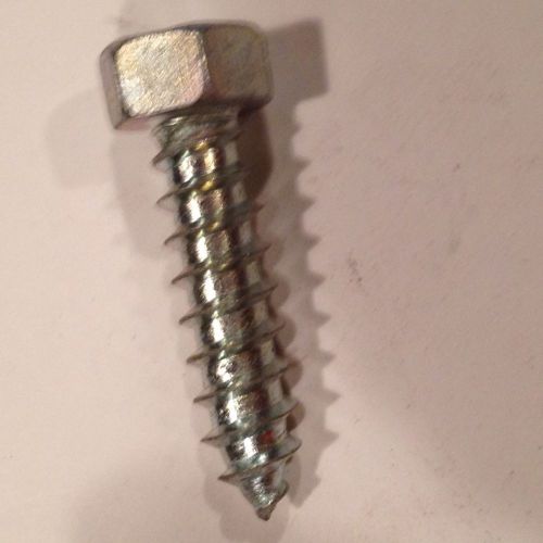 Box of 100 3/8x1 1/2 hex unslotted tapping screws zinc plated for sale