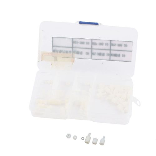 80 pcs white nylon nuts + insulated hex spacer support kit for sale