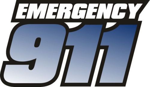 Reflective 911 fire rescue &#034;blue&#034; sticker decal 10.4&#034;x6&#034; for sale