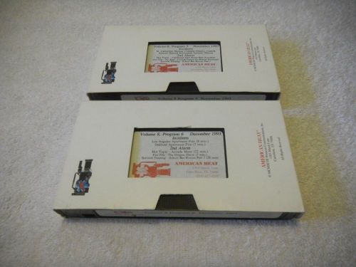 1993 american heat firefighter training vhs tapes x2 hazmat/school bus/maze+more for sale