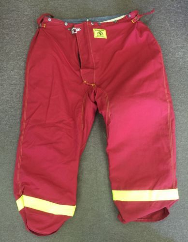 Red morning pride bunker pants 34x31 for sale