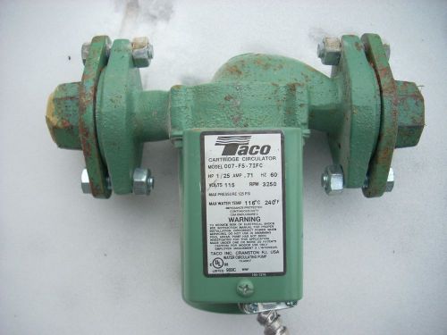 Taco, Model 007-F5 Circulator Pump, HP 1/25, Amp .70, RPM 3250, 60 HZ, 115 Volts