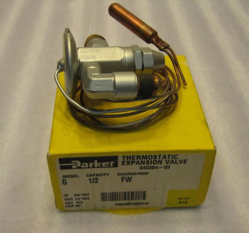 Hvac part parker thermostatic expansion valve - model g - 040384-09 /  r12 - new for sale