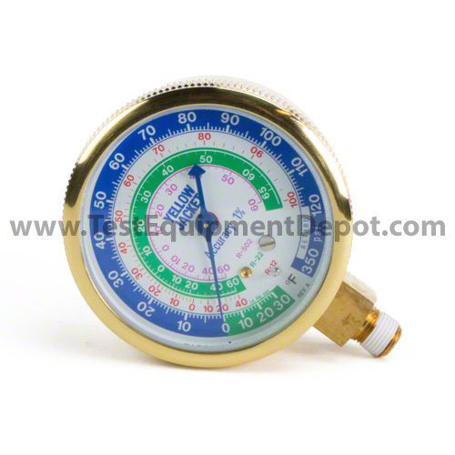Yellow jacket 49048 2-1/2&#034; brass compound, 30&#034;-0-120* psi, r-12/22/502 for sale