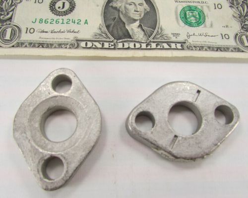 Lot 2 cast stainless? flanges with recess for o-ring seal .612&#034; id 2-bolt, oring for sale