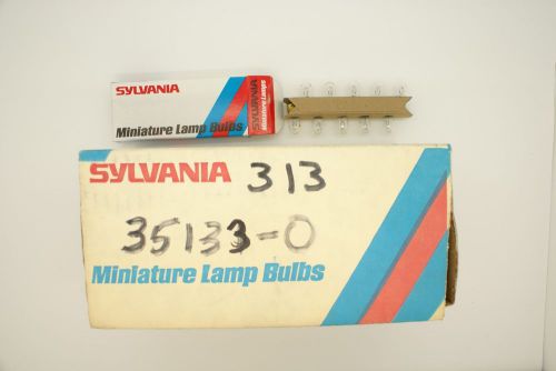 190 SYLVANIA MINIATURE LAMP BULBS #313, CODE #351330 NEW OLD STOCK 28V-.17 AMP