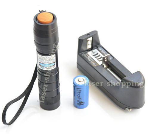 Astronomy Military High-Power Blue Laser Pointer Tactical Pen+Battery+Charger 14