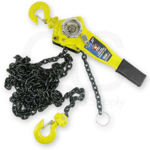 1-1/2 ton ratcheting lever block chain hoist come along 20ft chain 3000lbs for sale