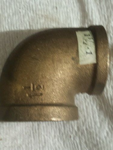 Brass reducing elbow 90 1-1/2 &#034; x 1&#034; threaded new for sale
