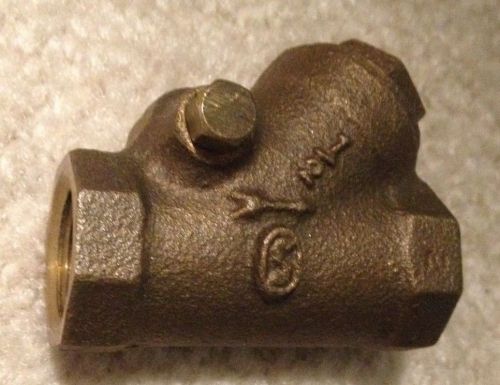 Stockham 1/2&#034; swing check valve 300, bronze, threaded, y shape for sale