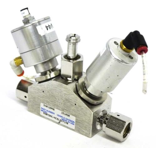 Parker veriflo 930y2nc/ncsls07148 high purity manifold valve 3-port 1/4&#034; npt for sale